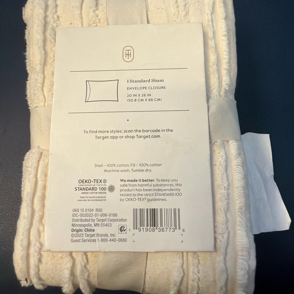 NWT Standard Clipped Textured Quilt Sham
Cream - Threshold - Picture 7 of 7